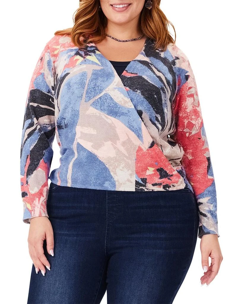 NIC & ZOE Women's Art Scene 4-Way Cardigan - Lightweight Kimono Sleeve Open Front Cover-Up