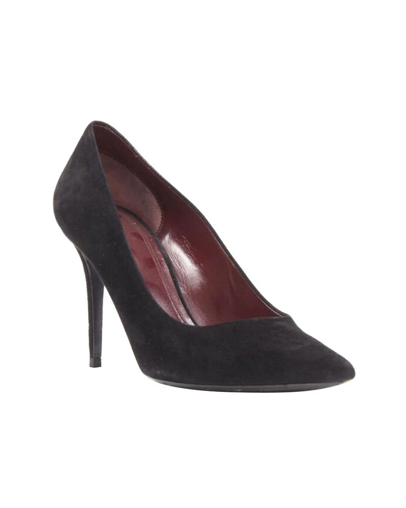 Celine OLD CELINE Phoebe Philo black suede leather point tie pigalle stiletto pump 2