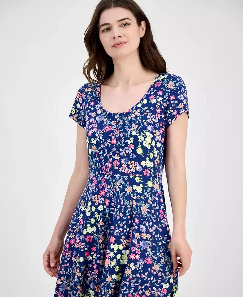 Sandra Darren Women's Floral-Print Scoop-Neck Dress 4