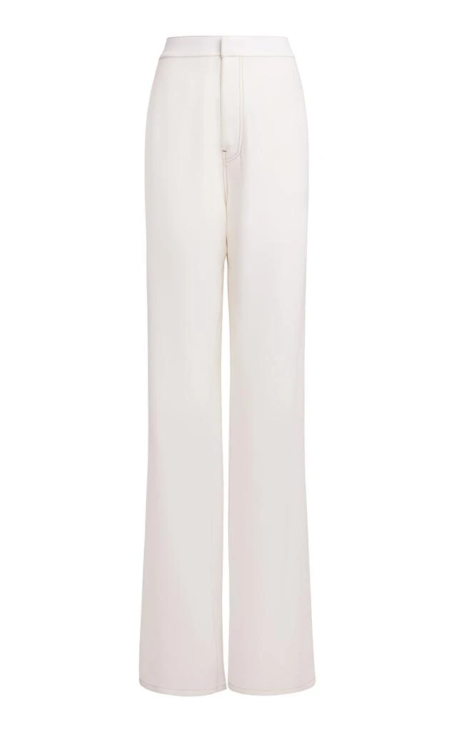 Alaïa ALAÏA - Fluid Wool-Blend Straight-Leg Pants - Ivory - FR 36 - Moda Operandi 1