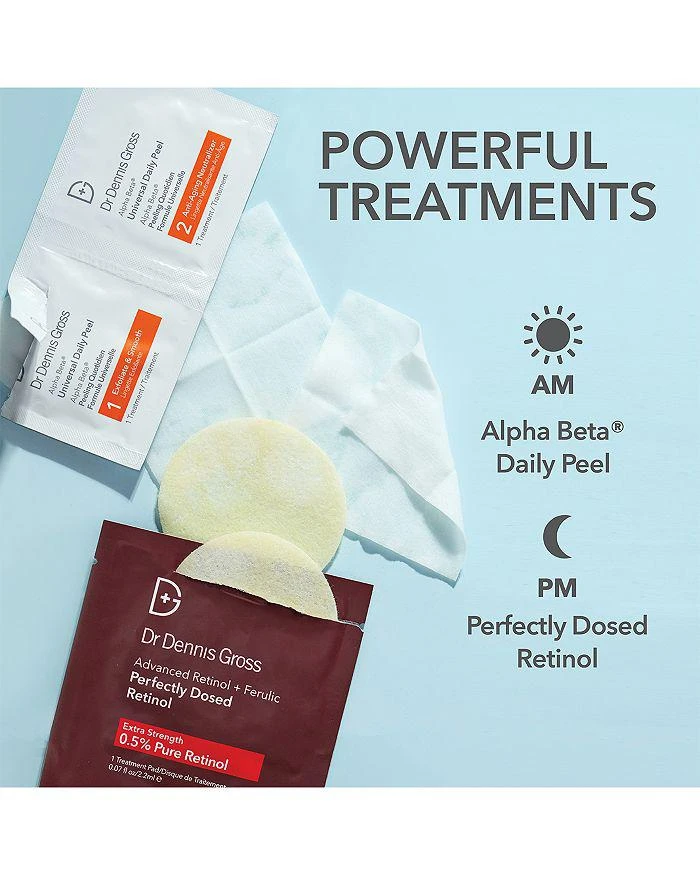 Dr. Dennis Gross Advanced Retinol + Ferulic Perfectly Dosed Retinol Peel (Extra Strength 0.5% Pure Retinol), Set of 8 2