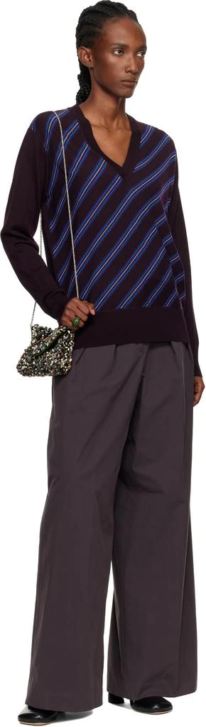 Dries Van Noten Brown Heavy Cotton Poplin Trousers 4