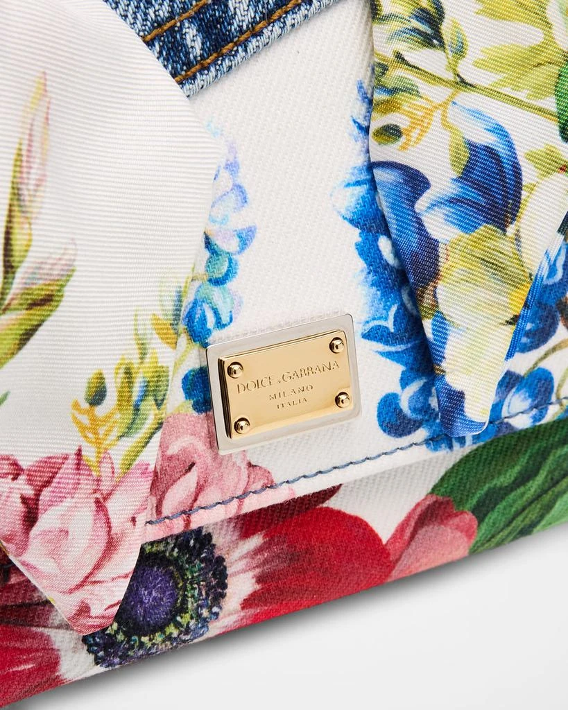 Dolce & Gabbana Sicily Floral Denim Wallet on Chain 7