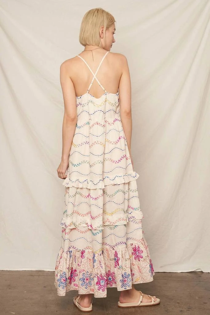En Creme En Creme - Embroidered Tiered Maxi Dress 3