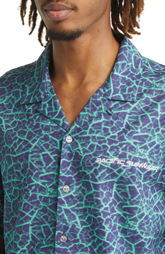 PacSun Earthquake Short Sleeve Button-Up Camp Shirt 2