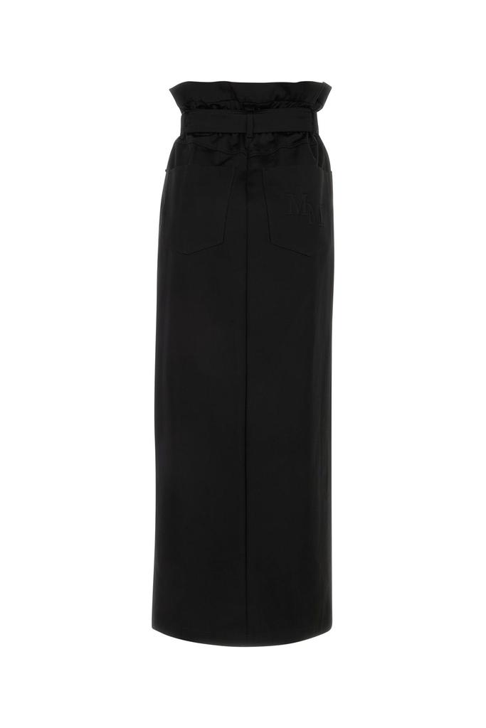 Max Mara Black satin Alcade skirt