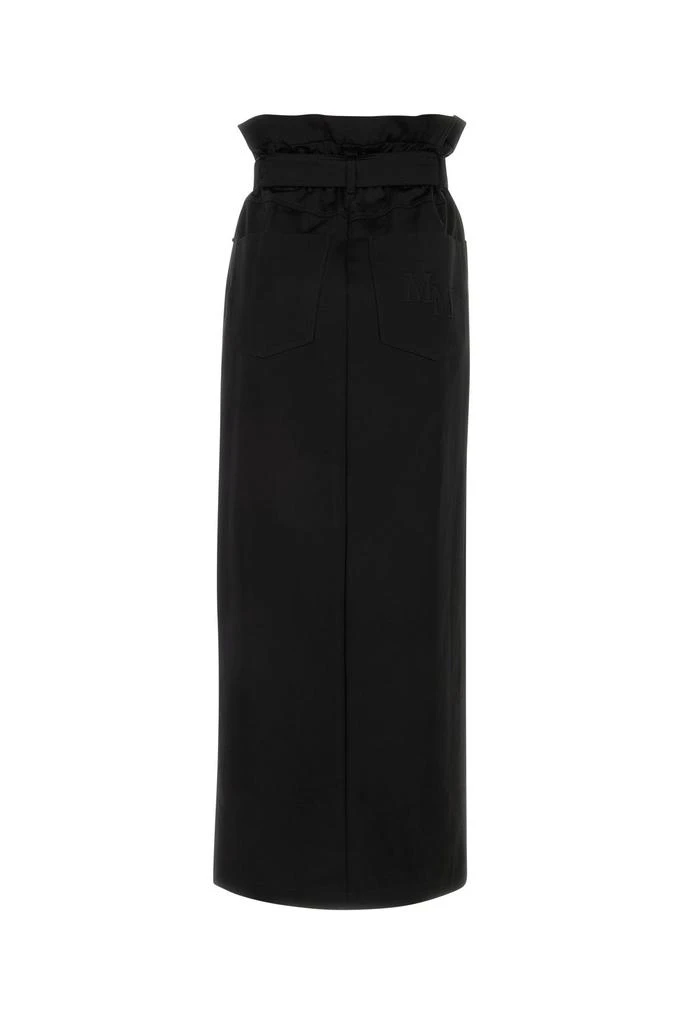 Max Mara Black satin Alcade skirt 1