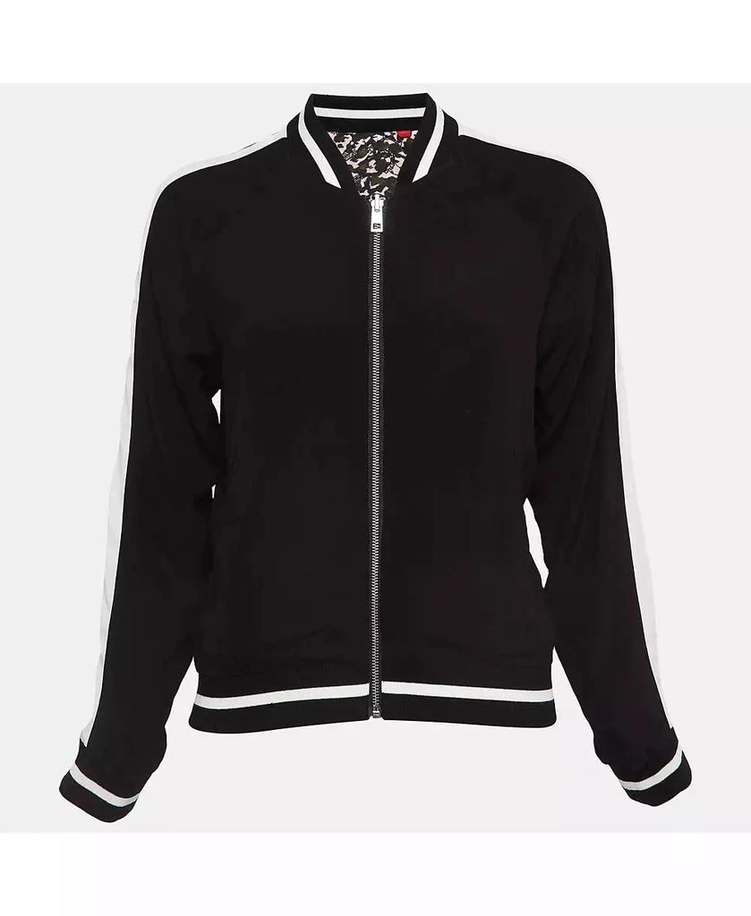 Pre-Owned Zadig 
Voltaire Women
s Pink/black Printed Crepe Reversible Billy Leo Jacket 2