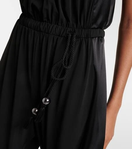 Max Mara Ubi silk satin-trimmed jersey jumpsuit 5