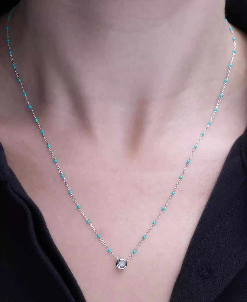 Macy's Birthstone Gemstone Necklace in Sterling Silver, 16" + 2" extender 4