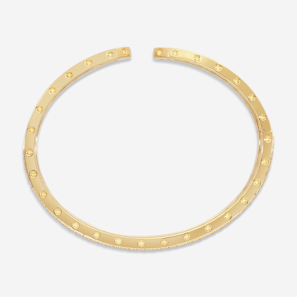 Roberto Coin Roberto Coin Pois Moi 18K Yellow Gold Diamond Bangle Bracelet 7771692AYBAX