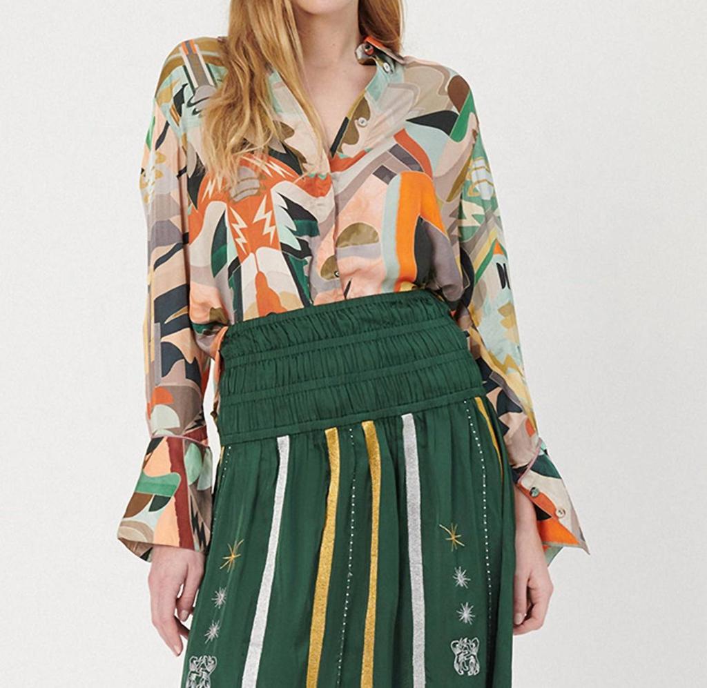 CHUFY Viggo Button Down Shirt In Luka Green