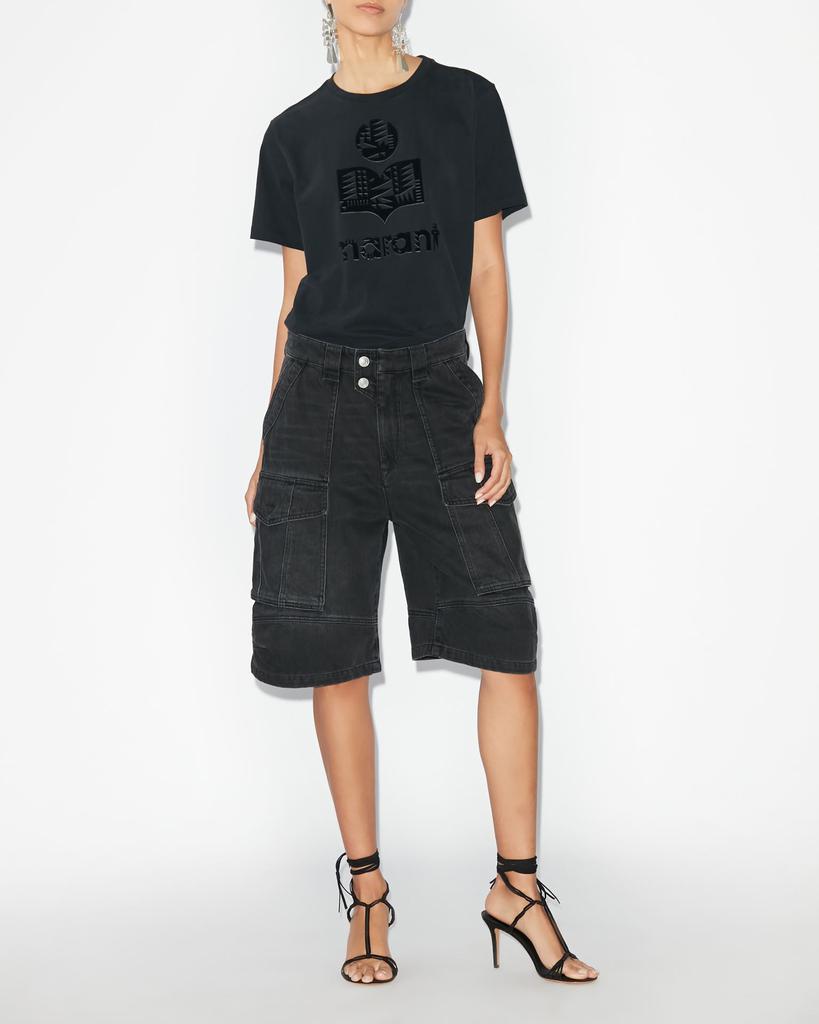 Isabel Marant Étoile MARANT ÉTOILE, ZEWEL LOGO TEE-SHIRT - Women - Black - M