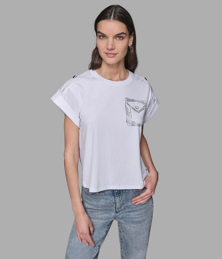 Karl Lagerfeld Paris TEE WITH BUTTON EPAULE 1