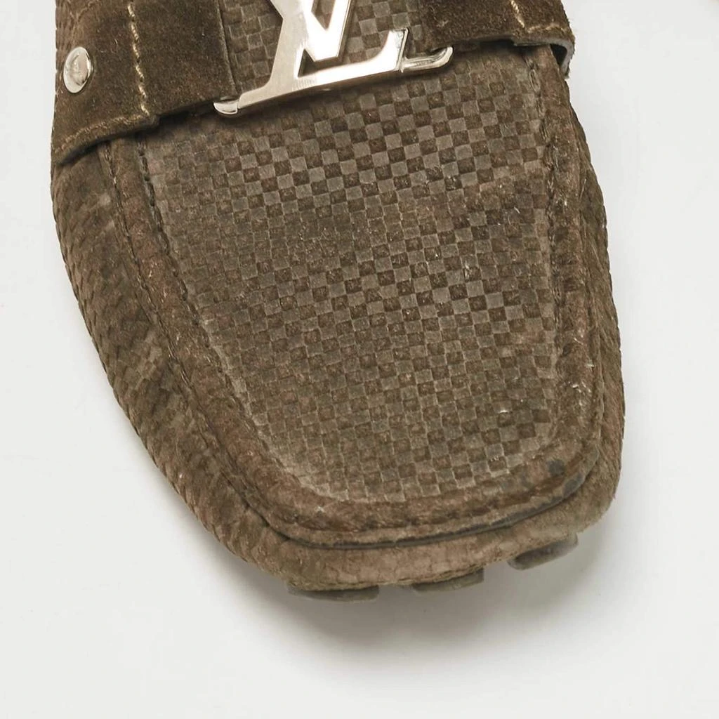 Louis Vuitton Louis Vuitton Green Suede Monte Carlo Loafers Size 44 8