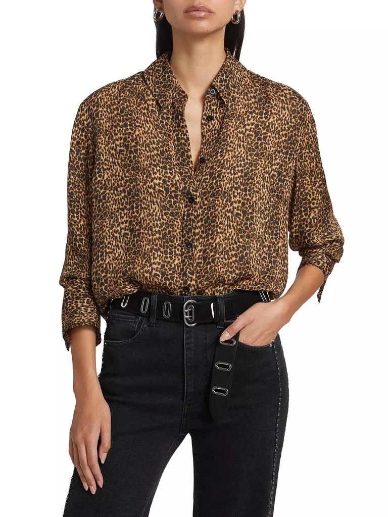 FRAME The Standard Leopard-Print Silk Shirt 3