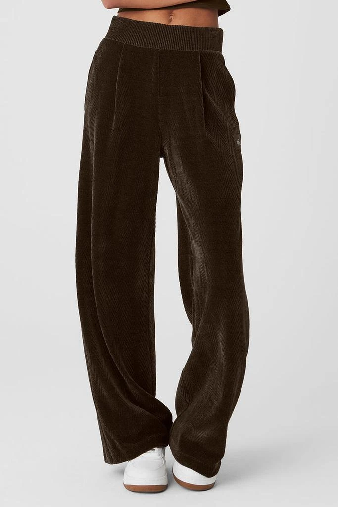 Alo High-Waist Cozy Day Wide Leg Pant - Espresso 3
