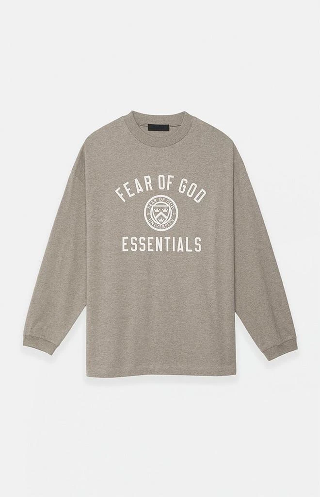 Essentials Heather Grey University Long Sleeve T-Shirt 1