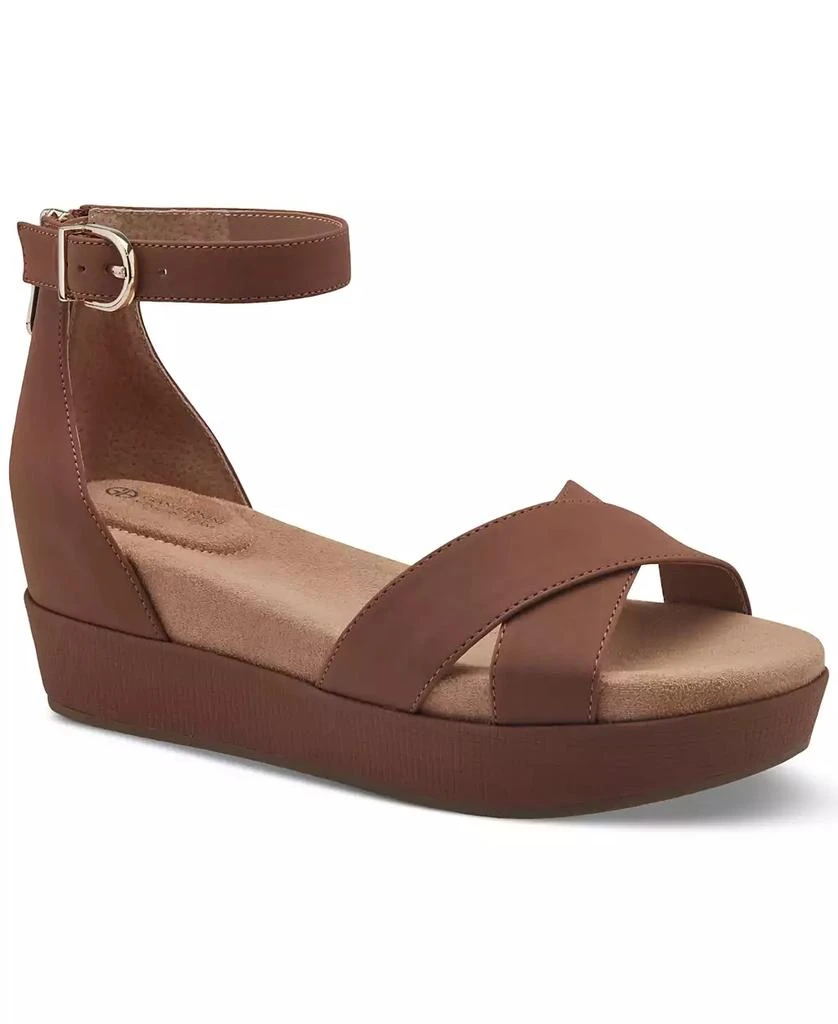 Giani Bernini Women's Eviee Memory Foam Wedge Sandals, Created for Macy's 1
