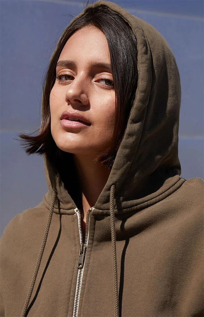 John Galt Brown Full Zip Hoodie 3