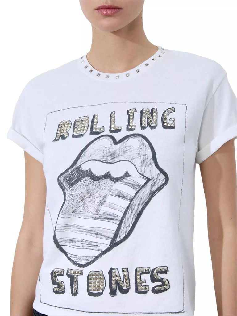 Alice + Olivia Berk Studded Rolling Stones T-Shirt 6