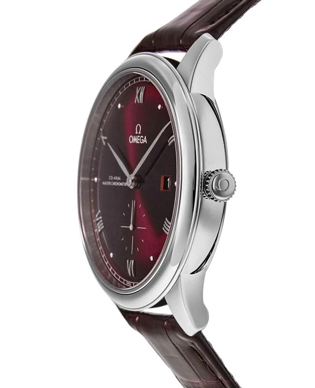 Omega Omega De Ville Prestige Co-Axial Master Chronometer Small Seconds 41mm Automatic Burgundy Dial Leather Strap Men's Watch 434.13.41.20.11.001 3