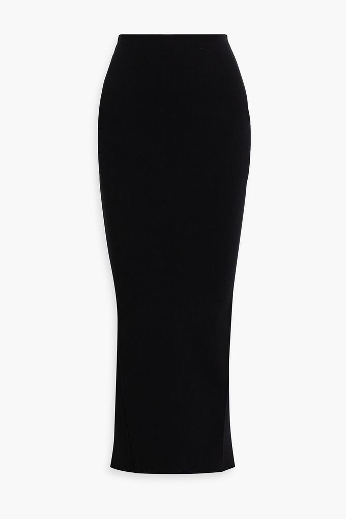 スカート Rick Owens Structured Black Skirt With Rib-Knit Waistband Rick Owens Structured Black Skirt With Rib-Knit Waistband