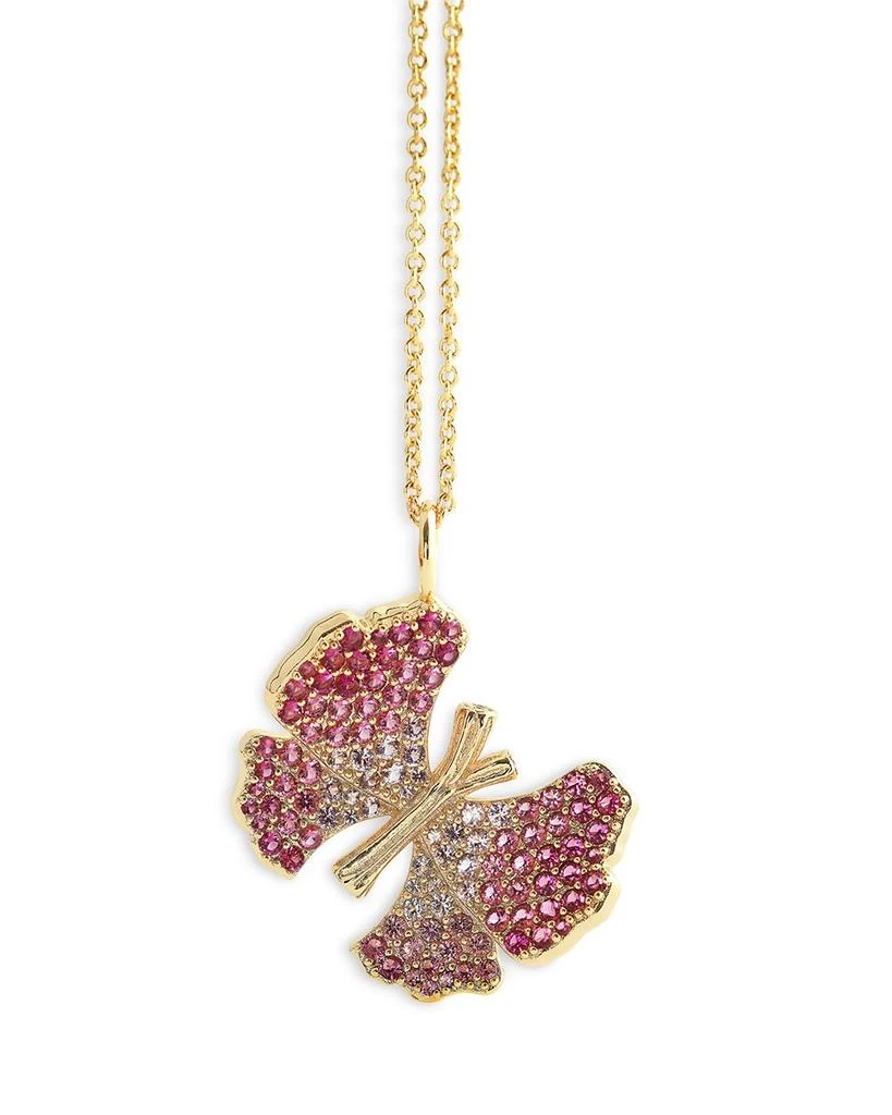 Anabel Aram Pavé Butterfly Pendant Necklace in 18K Gold Plated, 16" 3