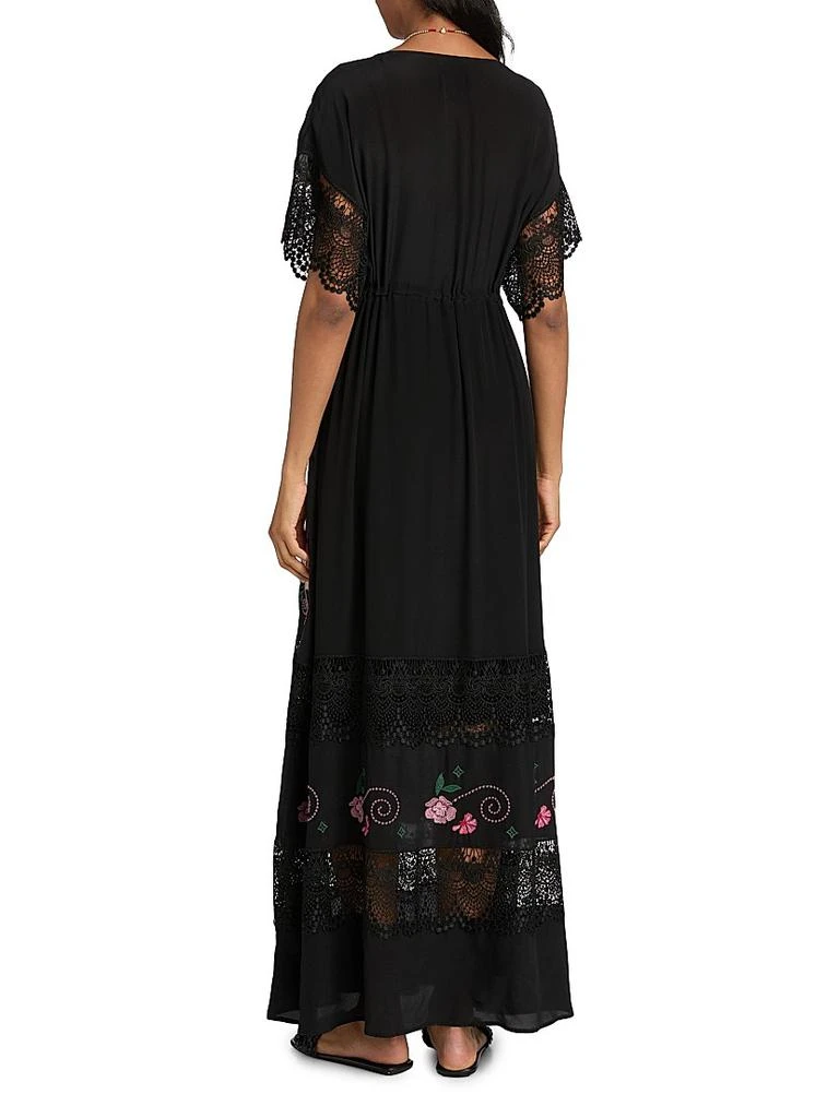Adeline Amapola Embroidered Silk Maxi Dress  On Sale Now with Up to 31%  Off | Discover Exclusive Deals & Savings at BeyondStyle  Authentic Johnny  Was dresses|floral|modern|women's|a-line|women's apparel|short  sleeve|silk|Women's|floor-length|v-neck ...