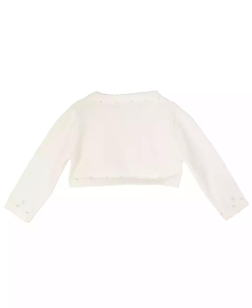 Rare Editions Baby Girls Beaded and Imitation Pearl Cardigan Sweater