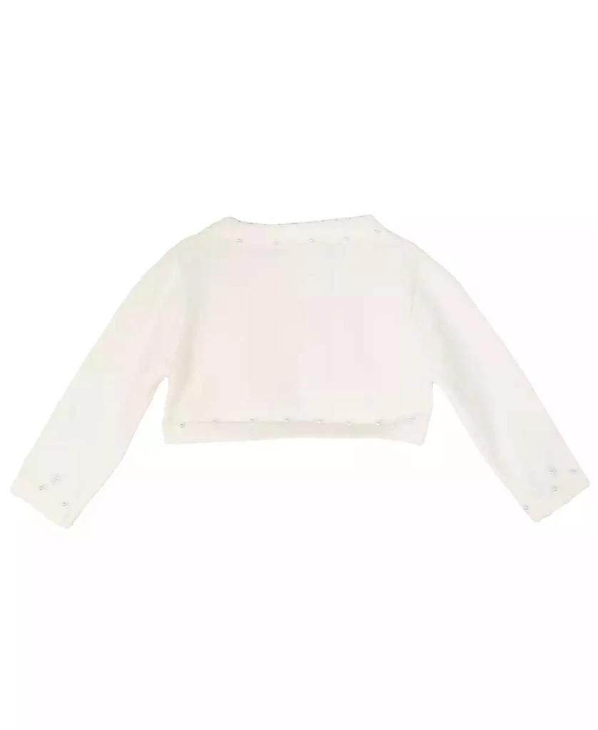 Rare Editions Baby Girls Beaded and Imitation Pearl Cardigan Sweater 2