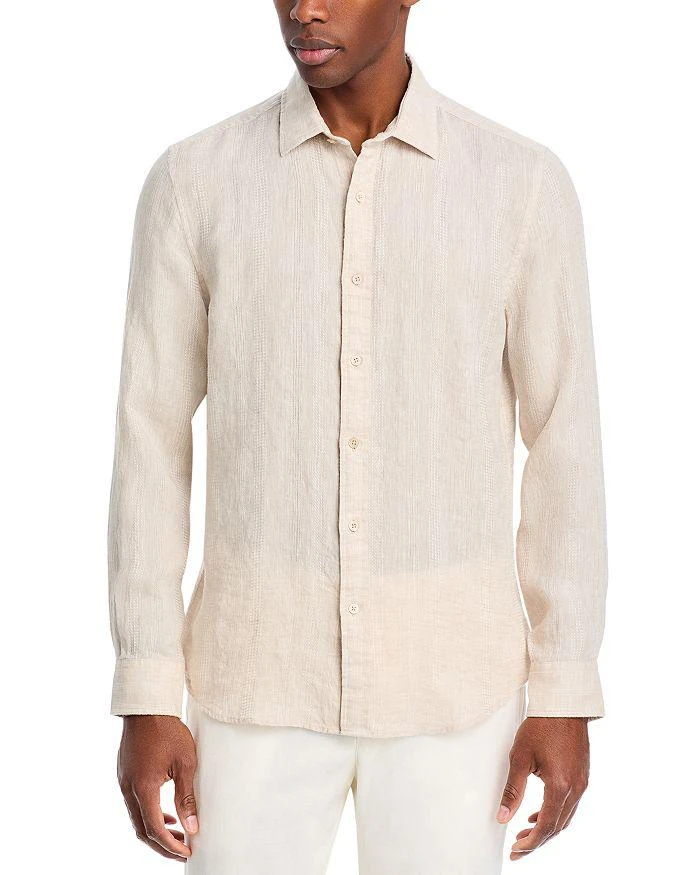 The Men's Store at Bloomingdale's Tonal Stitch Standard Fit Linen Shirt - Exclusive 1