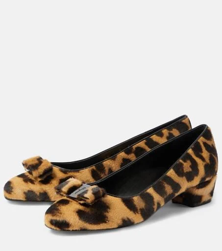 Salvatore Ferragamo Vara calf hair pumps 5