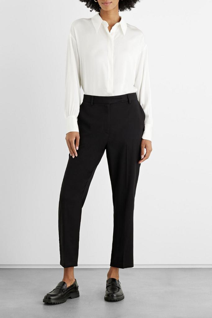 IRIS & INK Lucia cropped twill slim-leg pants