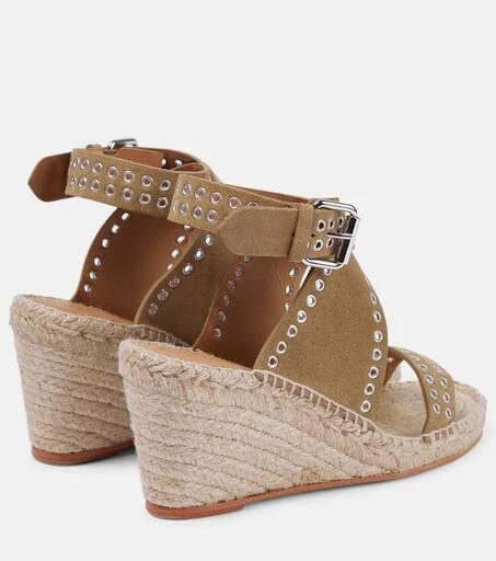 Isabel Marant Iriane studded suede espadrille wedges 3