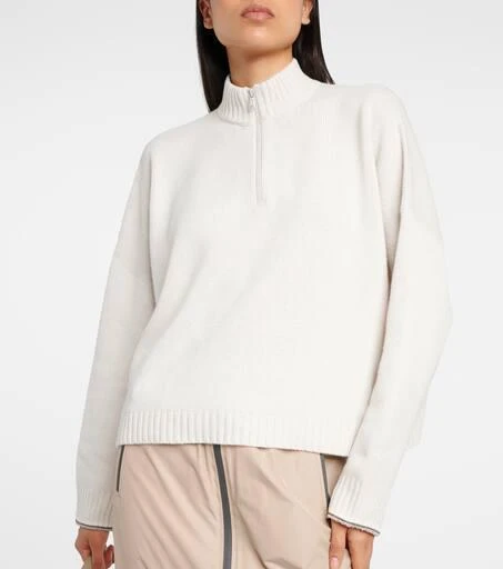 Brunello Cucinelli Wool, cashmere, and silk half-zip sweater 6