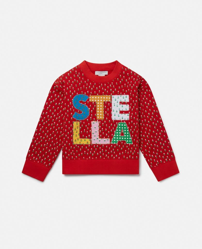 Stella McCartney Stella McCartney - Stella Appliqué Sweatshirt, Woman, Red, Size: 3 1