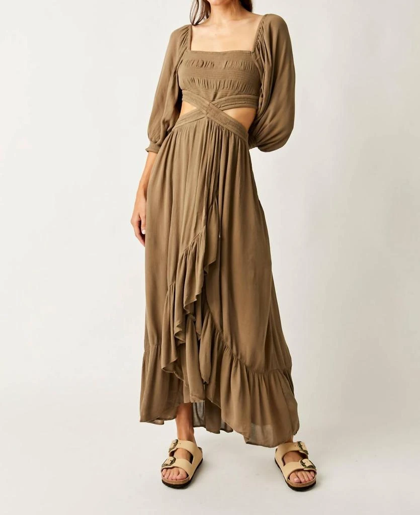 knee length dresses for ladies Cross My Heart Halter Maxi Dress Pink main image 0