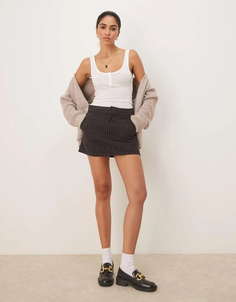 DICKIES Dickies service mini work skirt with stripes in black 1