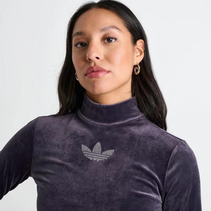 Adidas Women's adidas Originals Bling Long-Sleeve Mock Crop Top 5