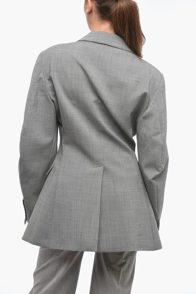Matthew Adams Dolan Double Breasted Blazer with Pied de Poule Pattern