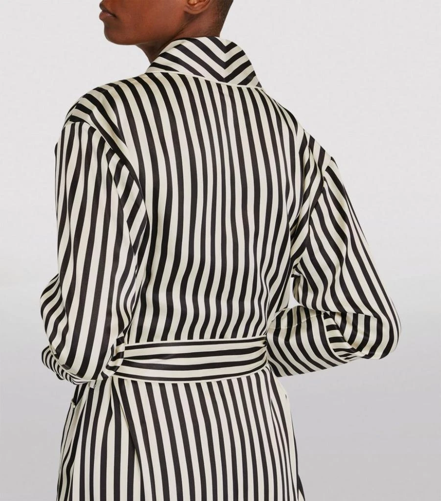OLIVIA VON HALLE Striped Long Capability Robe 4