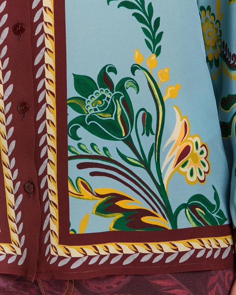 ETRO Silk Printed Button Front Blouse 5