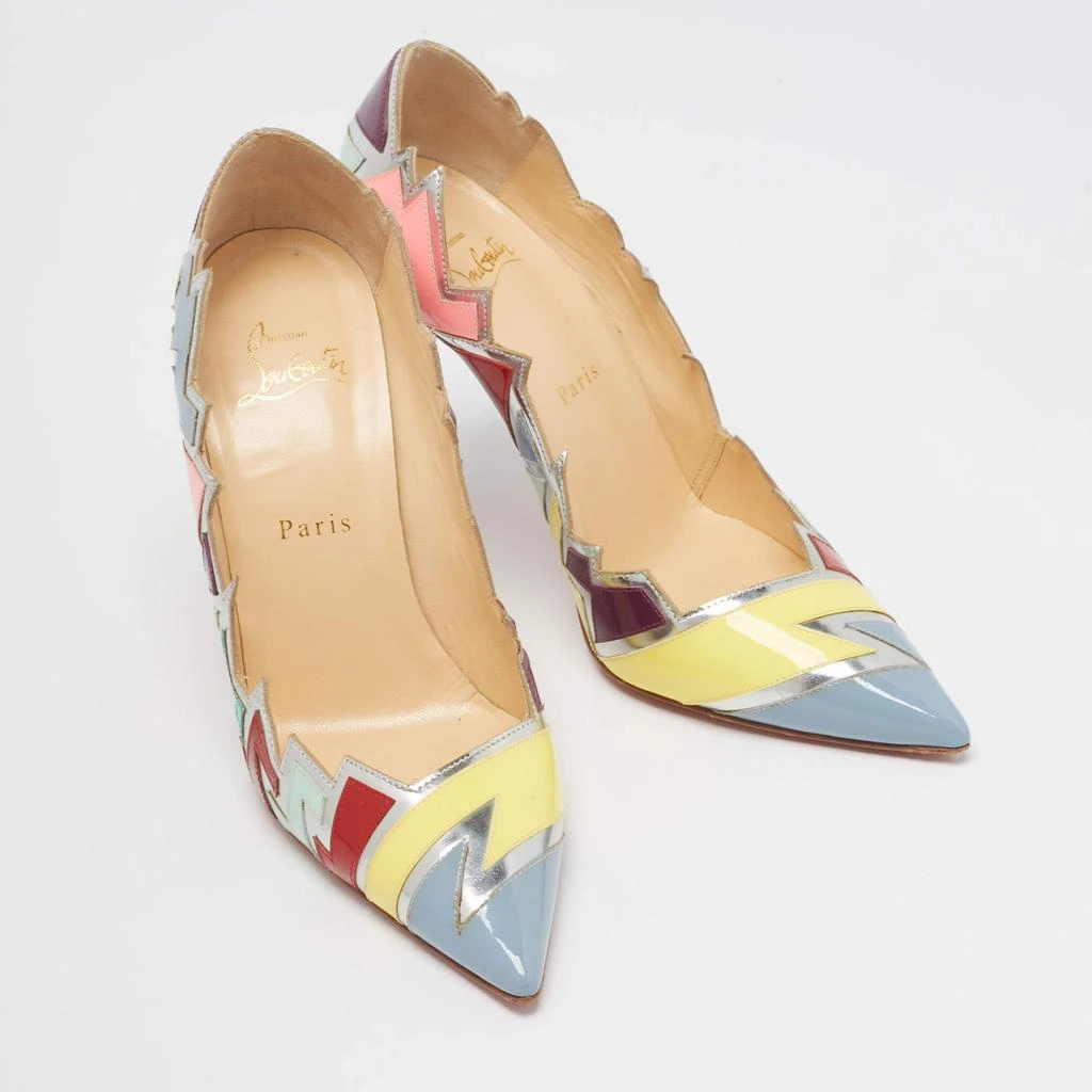 Christian Louboutin Christian Louboutin Multicolor Patent Leather Explotek Zig-Zag Pumps Size 38 3
