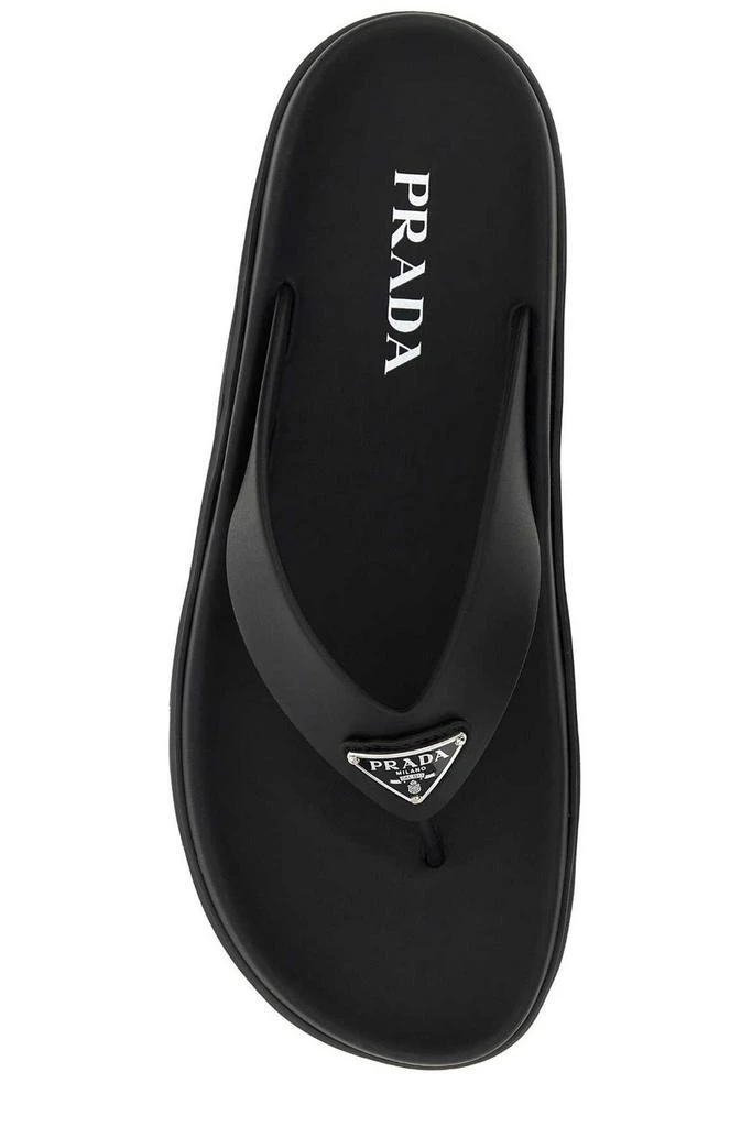 Prada Prada Logo Plaque Round-Toe Flip Flops 3