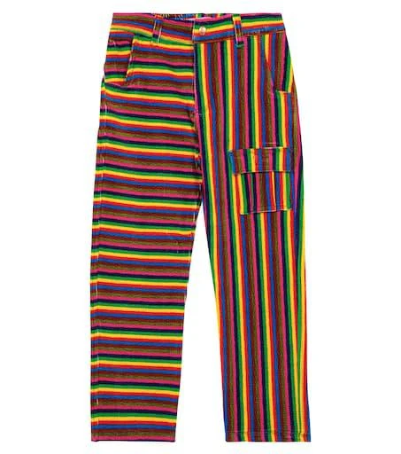 ERL Kids Pinstripe cotton-blend pants 1