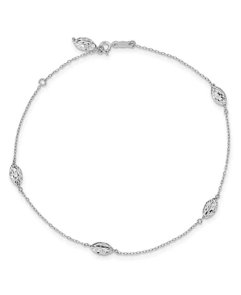 Macy
s Rice Bead Anklet in 14k White Gold