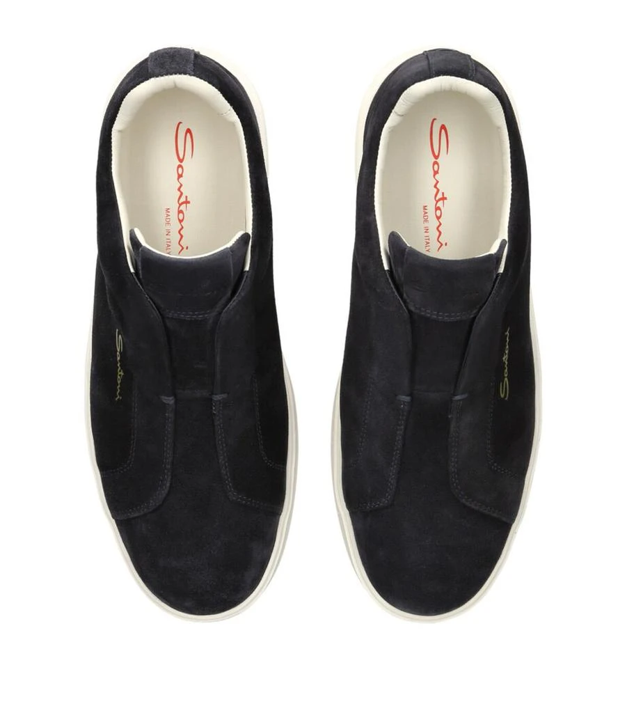 Santoni Suede Slip-On Clean Icon Sneakers 4