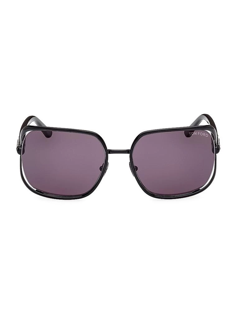BRAND NEW WOMEN\'S  TOM FORD GOLDIE 60MM AVIATOR SUNGLASSES TOM FORD Goldie 60MM Aviator Sunglasses | Saks Fifth Avenue main image 4