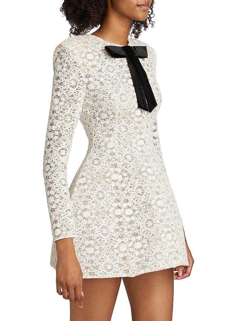 BRONX AND BANCO Courtney Blanc Lace Bow Minidress 4